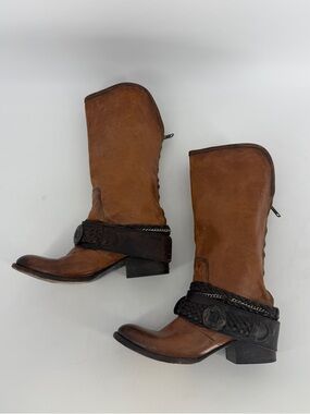 Freebird by Steven Brek Western Style Leather Buckle Boots Women's Size 10